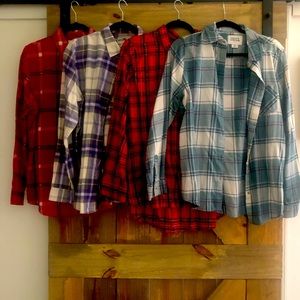 Flannel shirts all in great condition!! Size large 25 for all 4
